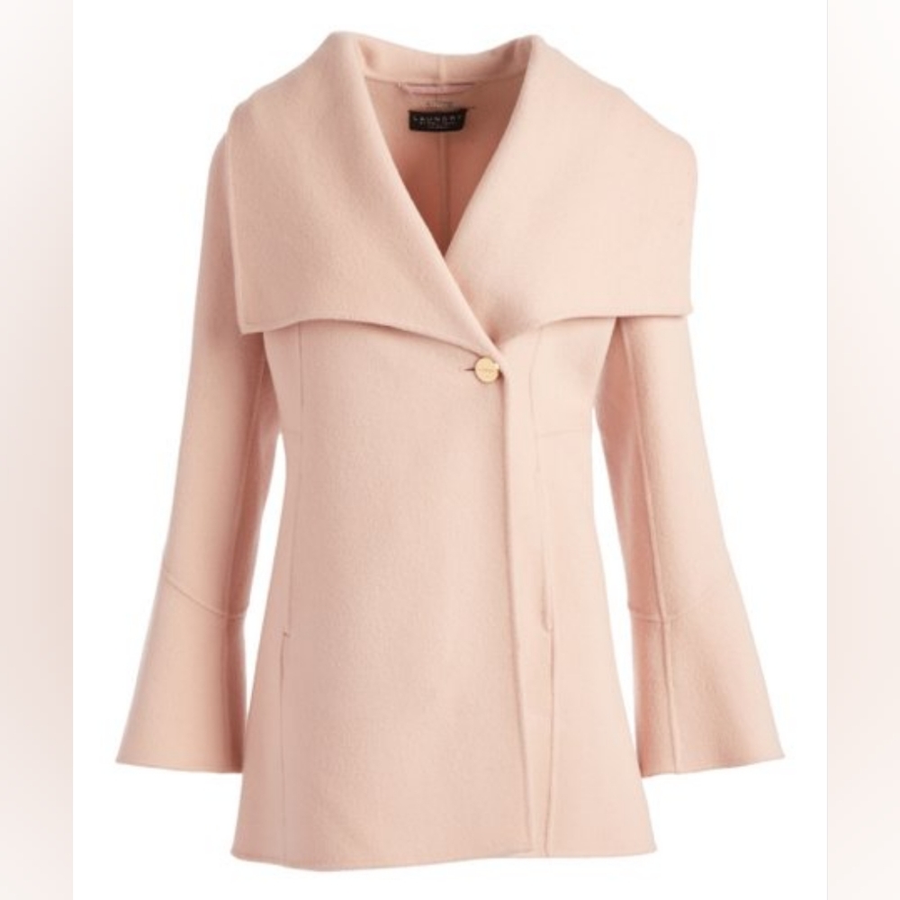 Laundry by Shelli Segal Mauve Wool Blend Swing Coat